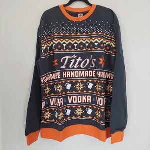 Tito’s Hand Made Vodka Pullover Ugly Sweater Size XXL